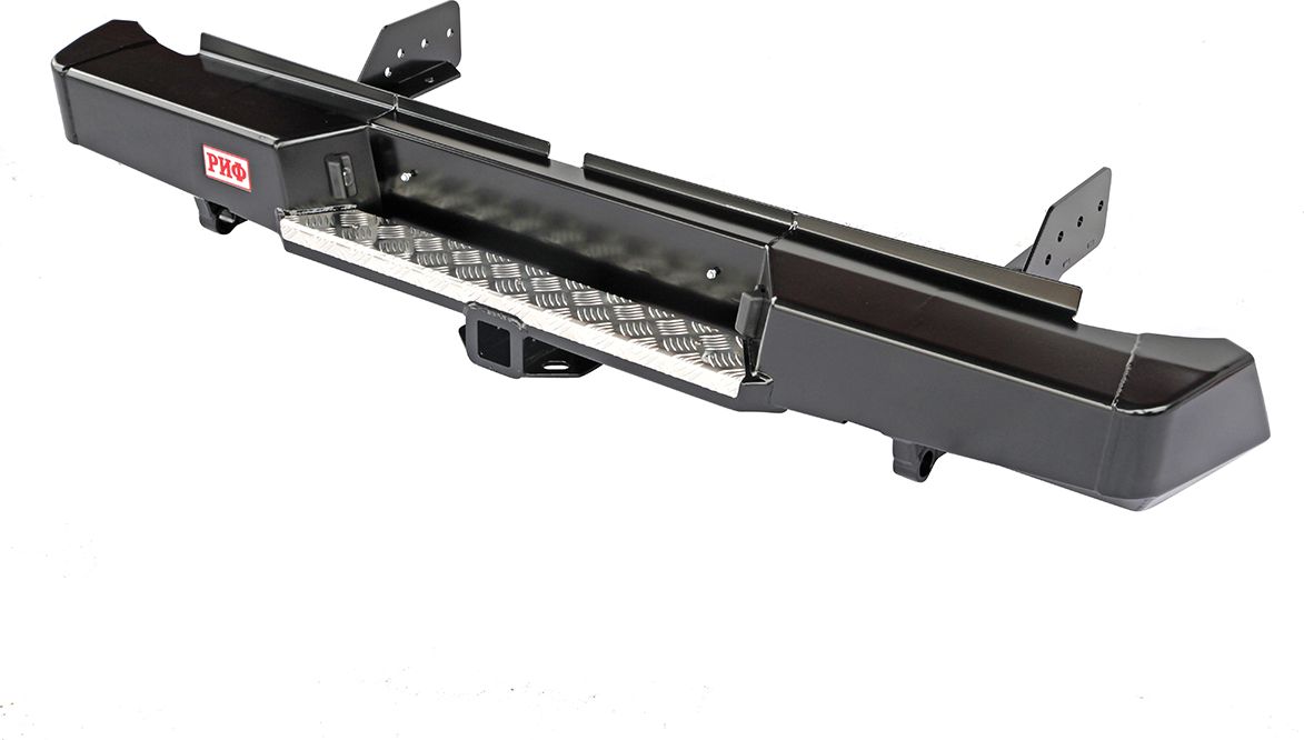 Бампер силовой РИФ задний с квадратом под фаркоп для Fiat Fullback 2016-2026. Артикул RIFTMQ-20100