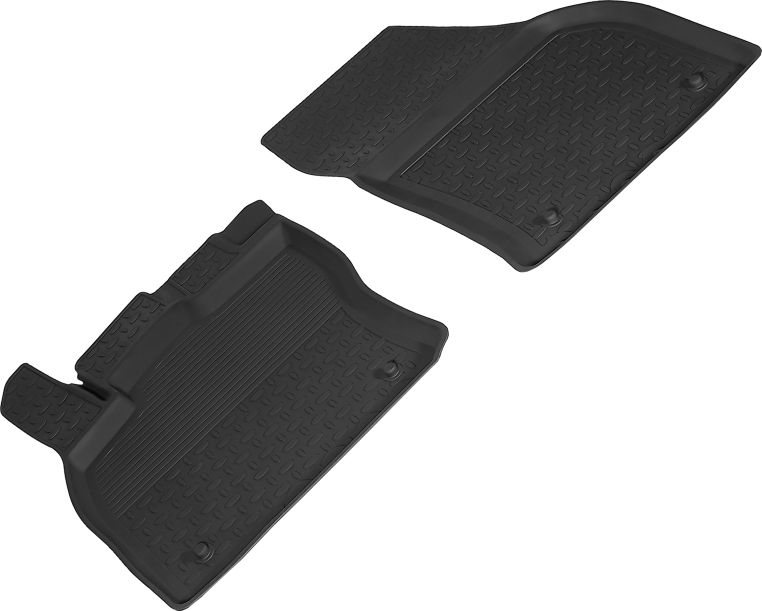 Коврики резиновые Seintex (передний ряд) с высоким бортиком для салона Volkswagen Caddy V 2020-2026. Артикул 97730