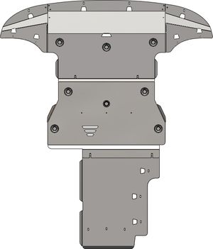 Защита алюминиевая АВС-Дизайн для картера и КПП Genesis GV70 2020-2026. Артикул 10.27ABC