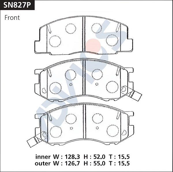 Тормозные колодки Advics. Артикул SN827P