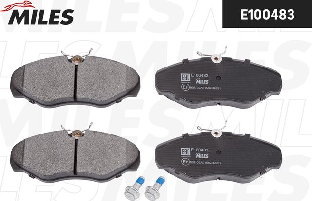 Тормозные колодки Miles (Semi-Metallic). Артикул E100483