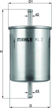 Топливный фильтр Mahle. Артикул KL 2