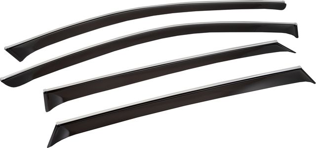 Дефлекторы Chromex для окон (c хром. молдингом) (4 шт.) Mazda CX9 II 2017-2026. Артикул CHROMEX.63024
