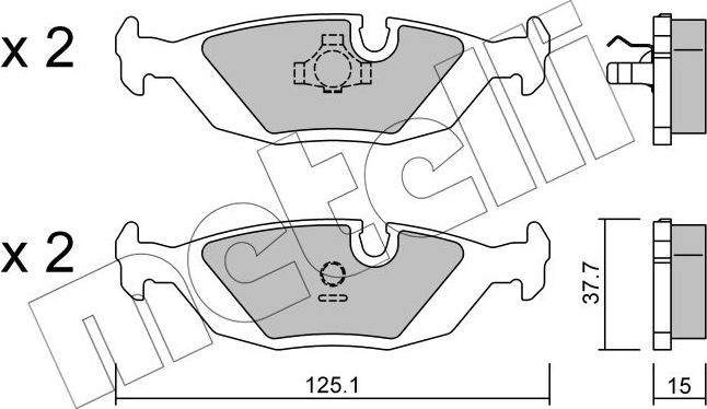 Тормозные колодки Metelli. Артикул 22-0070-0