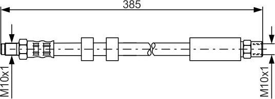Тормозной шланг Bosch передний для Volvo S70 1997-2000. Артикул 1 987 481 117