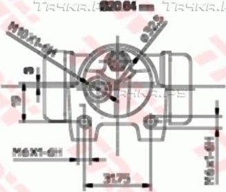 Тормозной цилиндр TRW задний левый для Volvo 460 1989-1996. Артикул BWF119