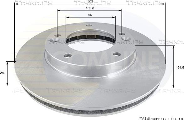 Тормозной диск Comline Comline. Артикул ADC1051V