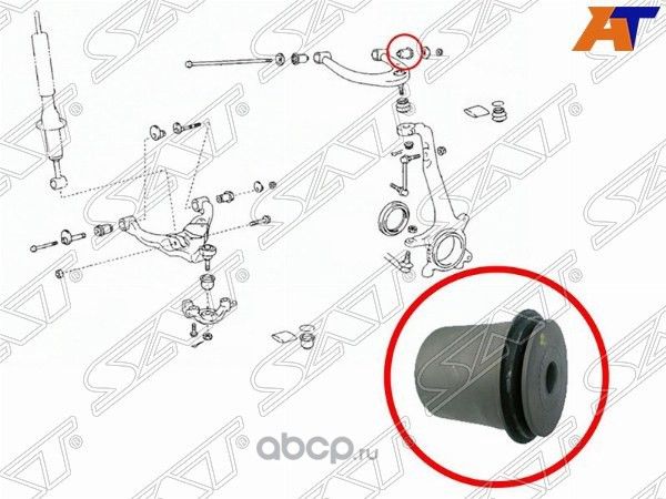 Сайлентблок переднего верхнего рычага TOYOTA LAND (SAT). Артикул ST4863260010