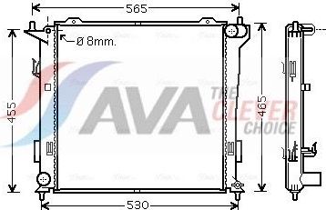 Радиатор охлаждения двигателя AVA для Kia Ceed I 2006-2012. Артикул HY2181