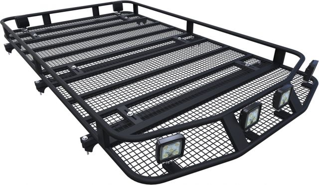 Багажник экспедиционный Podgotoffka 1900х1200х120 мм с сеткой и креплением на рейлинги для Isuzu Bighorn 97. Артикул PGT-B.102.05