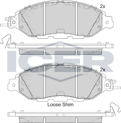 Тормозные колодки Icer. Артикул 182234