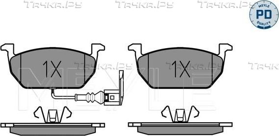 Тормозные колодки Meyle PD передние для SEAT Leon III 2012-2026. Артикул 025 220 3517/PD