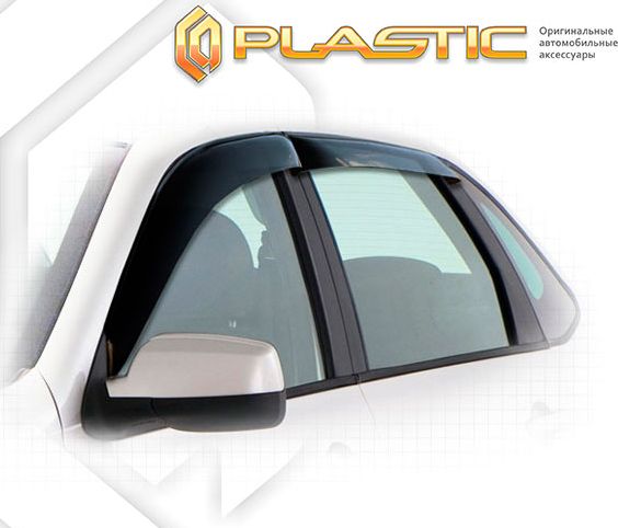 Дефлекторы СА Пластик для окон (Classic полупрозрачный) ВАЗ Lada Granta седан 2011-2018. Артикул 2010030306476
