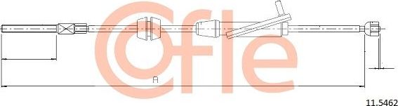 Трос ручника (тросик ручного тормоза) Cofle. Артикул 92.11.5462
