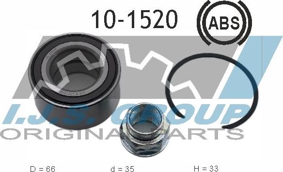 Ступичный подшипник (комплект) IJS Group Technology & Quality. Артикул 10-1520