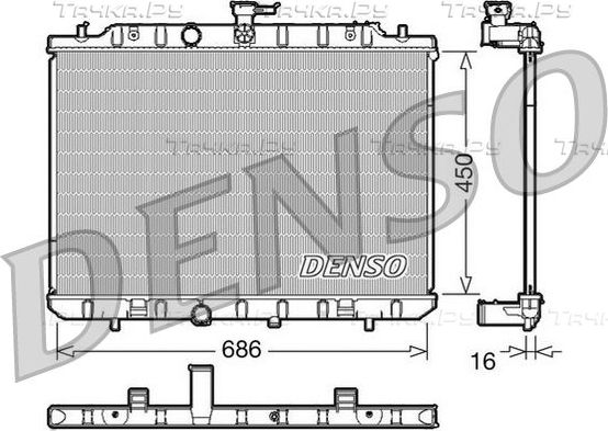 Радиатор охлаждения двигателя Denso (алюминий). Артикул DRM46006