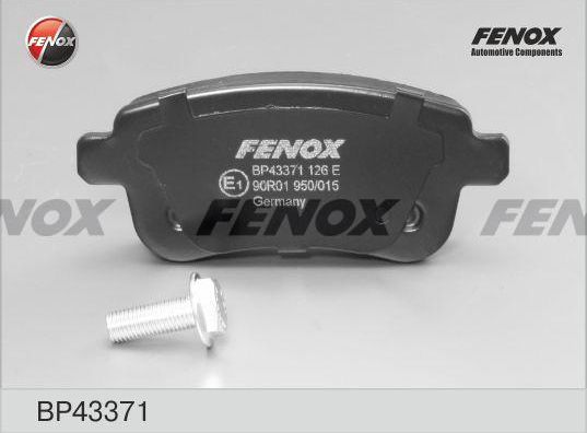Тормозные колодки Fenox задние для Renault Scenic III 2009-2016. Артикул BP43371
