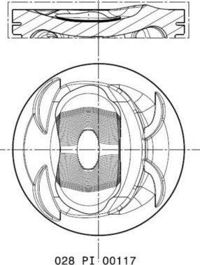 Поршень Mahle. Артикул 028 PI 00117 000