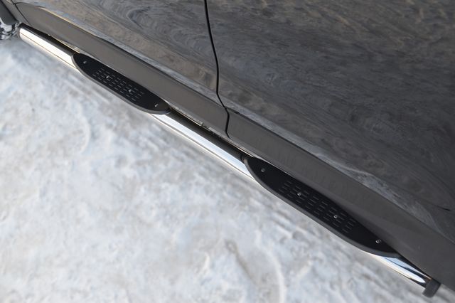 Защита порогов RusStal труба d76 с накладками (вариант 2) для Honda CR-V III 2009-2012. Артикул HNT-0002292