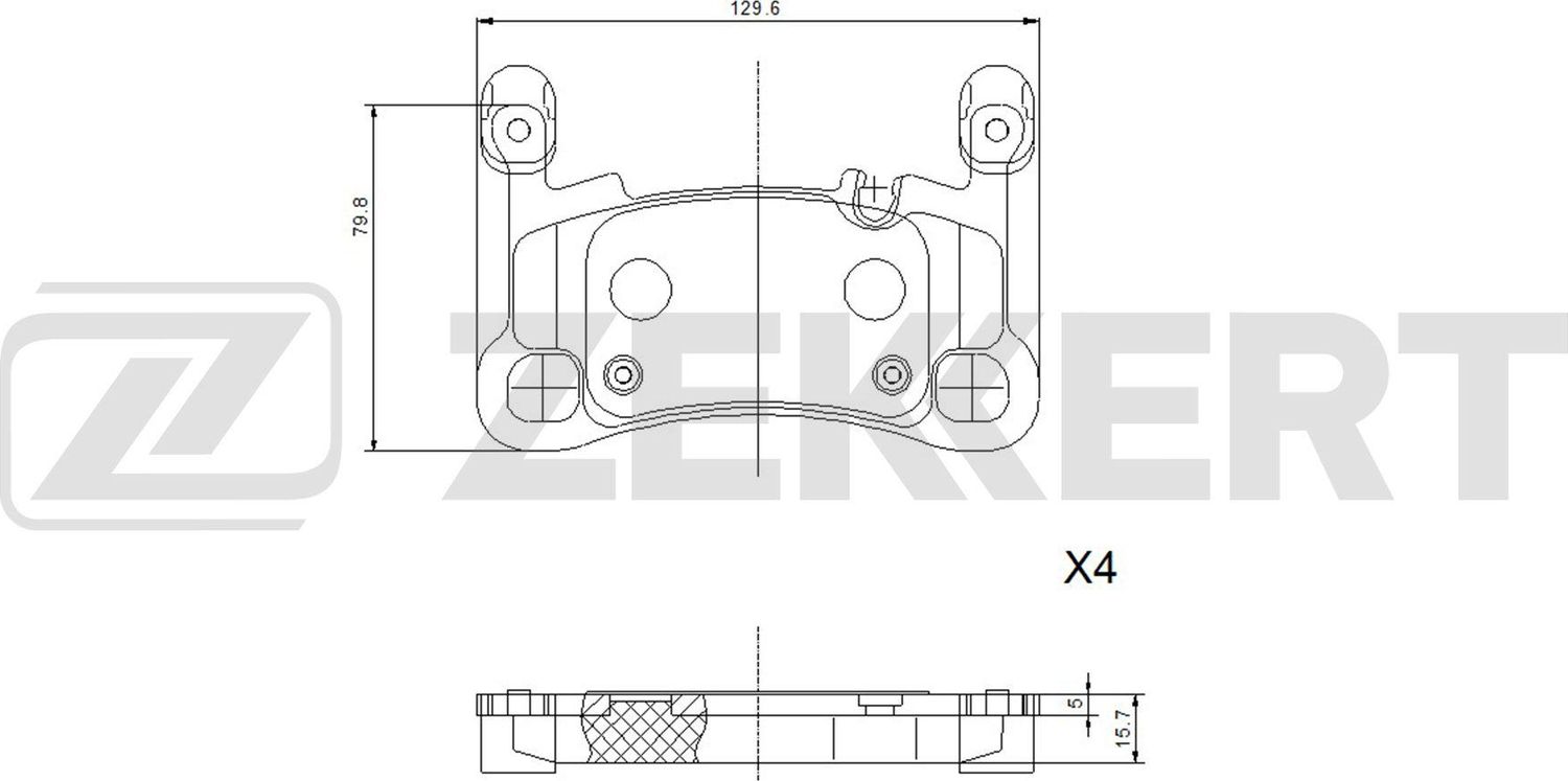 Тормозные колодки Zekkert. Артикул BS-1200