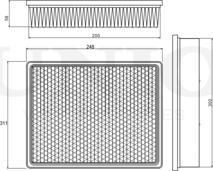 Фильтр воздушный (Unio). Артикул FLT-10202