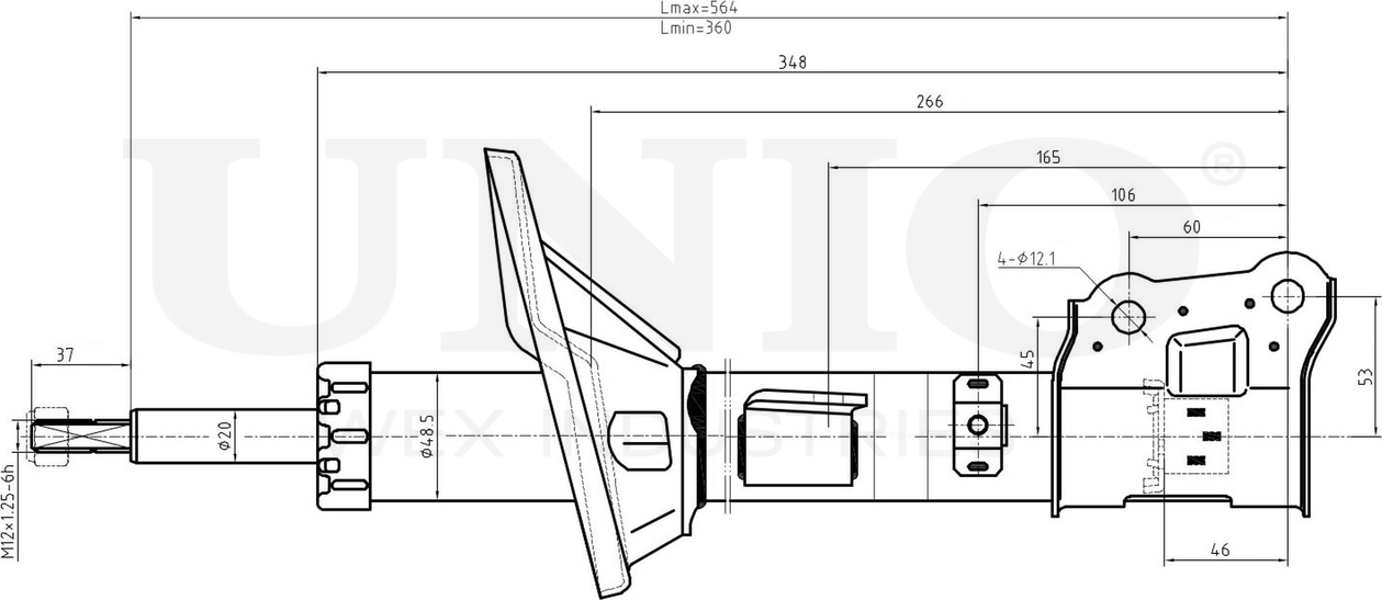 Амортизатор подвески (Unio). Артикул SAB-10173