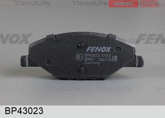 Тормозные колодки Fenox передние для Audi A1 I (8X) 2010-2018. Артикул BP43023