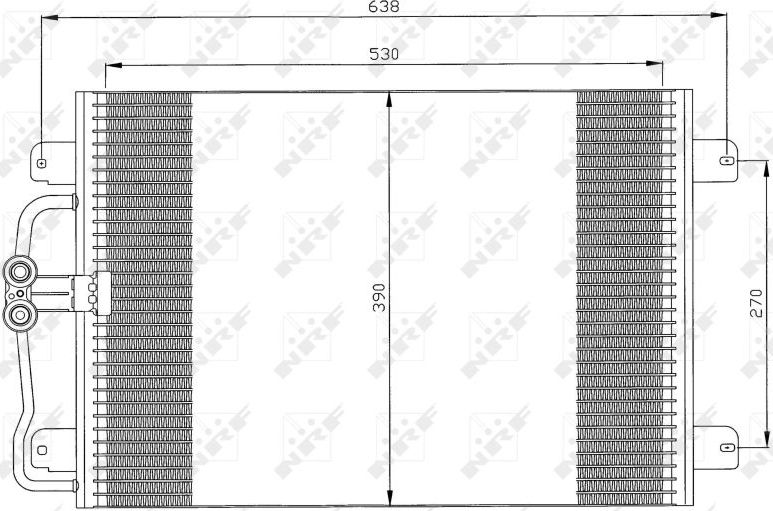 Радиатор кондиционера (конденсатор) NRF. Артикул 35832