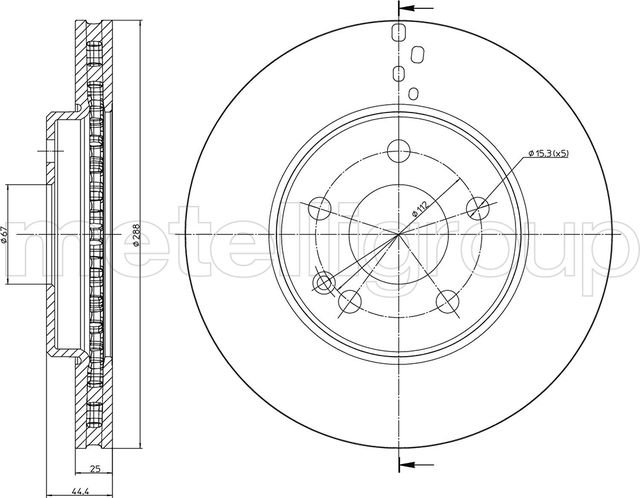 Тормозной диск Metelli. Артикул 23-0832C