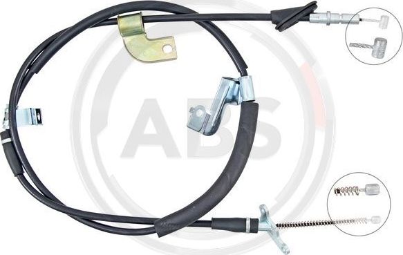 Трос ручника (тросик ручного тормоза) ABS задний правый для Honda Stream I 2001-2003. Артикул K14105