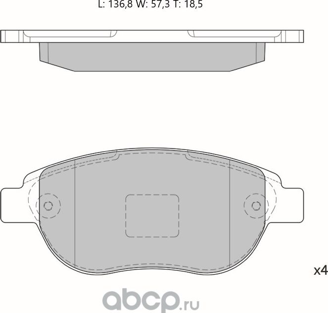 Колодки тормозные дисковые Avantech (противоскрипная пластина в компл.). Артикул AV043