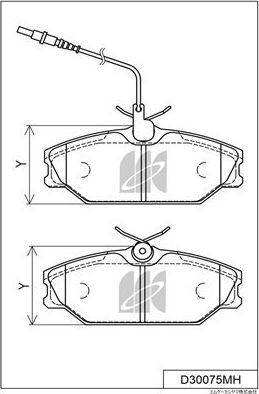 Тормозные колодки MK Kashiyama. Артикул D30075MH