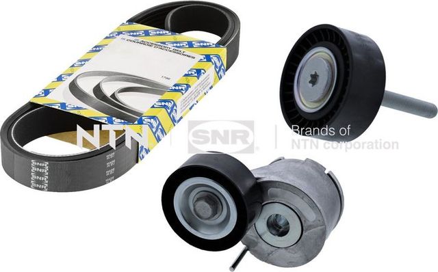 Приводной ремень поликлиновой с роликами (комплект) NTN / SNR для Fiat Doblo II 2010-2026. Артикул KA858.11