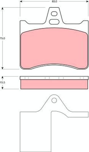 Тормозные колодки TRW. Артикул GDB1284