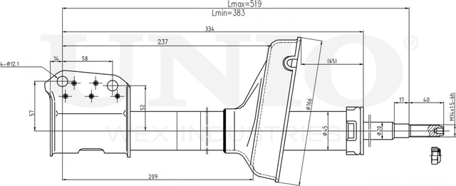 Амортизатор подвески (Unio). Артикул SAB-10618