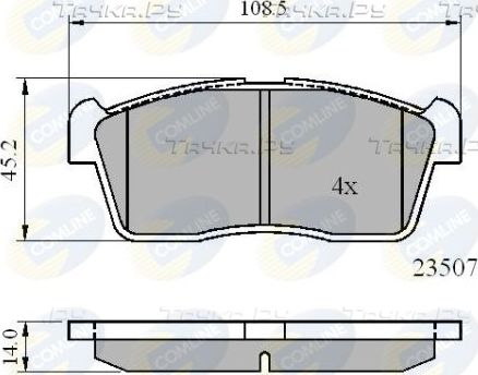 Тормозные колодки Comline Comline передние для Daihatsu Trevis 2006-2011. Артикул CBP01113