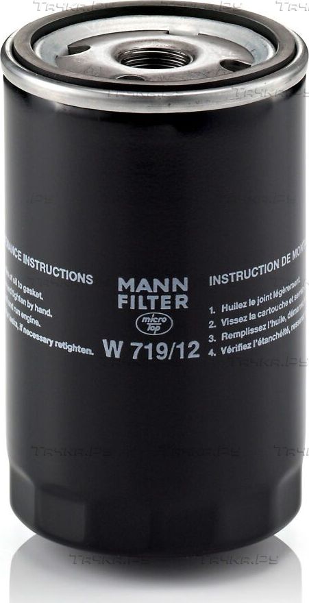 Масляный фильтр Mann-Filter для Volkswagen Transporter T3 1979-1992. Артикул W 719/12