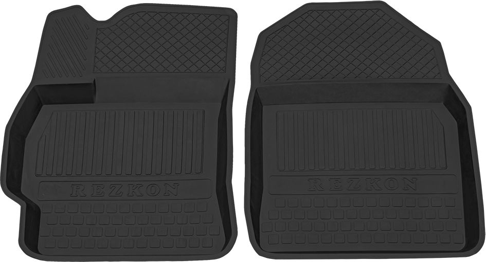 Коврики Rezkon резиновые передние для салона Toyota Corolla E150 2007-2013. Артикул 1534015100