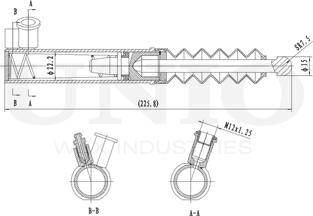 Цилиндр сцепления рабочий (Unio). Артикул BRC-10514