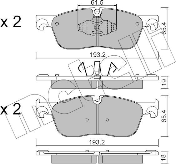 Тормозные колодки Metelli. Артикул 22-1123-0