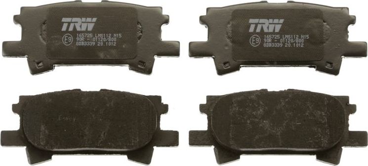 Тормозные колодки TRW COTEC. Артикул GDB3339