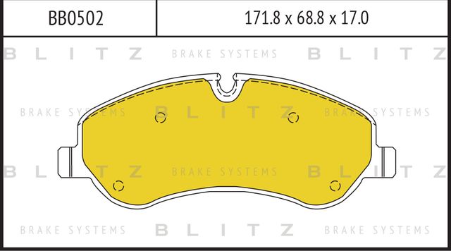 Колодки тормозные FORD TRANSIT 14- передн. (Blitz). Артикул BB0502