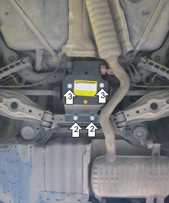 Защита Мотодор для заднего дифференциала BMW 3-серия E90 2008-2011. Артикул 10213
