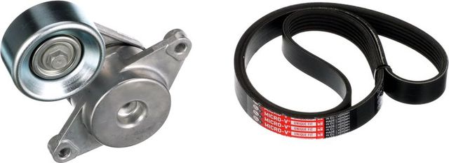 Приводной ремень поликлиновой с роликами (комплект) Gates Micro-V® UNIQUE FIT для Honda Jazz III 2015-2026. Артикул K016PK1098XS