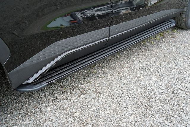 Пороги алюминиевые ТСС Slim Line Black 1820 мм для Jetour Dashing 1.5T 2WD 2023-2026. Артикул JETDASH23-02B