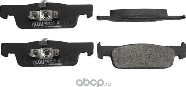 Колодки тормозные перед RENAULT LOGAN 14-/CLIO 12-/SMART 14 (Hosu). Артикул HSBR0071