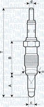 Свеча накаливания (накала) Magneti Marelli. Артикул 062900011304