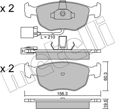 Тормозные колодки Metelli. Артикул 22-0656-1