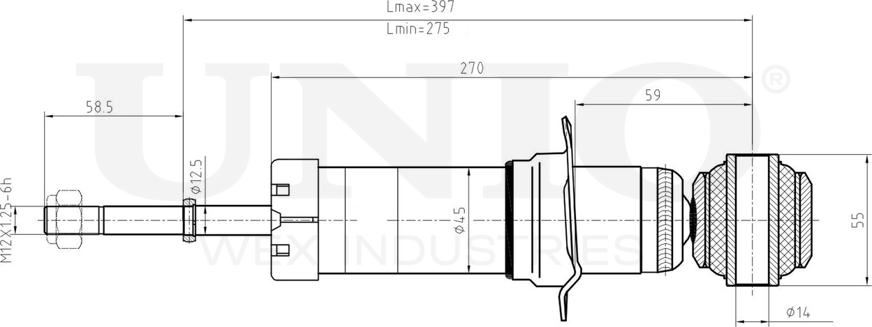 Амортизатор подвески (Unio). Артикул SAB-10553