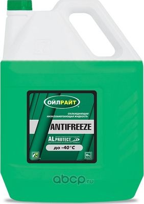 OILRIGHT АНТИФРИЗ -40 (ЗЕЛЕНЫЙ) - 10 КГ. /2 (OIL Right). Артикул 2914